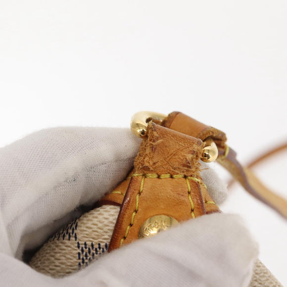 LOUIS VUITTON Damier Azur Siracusa PM Shoulder Bag N41113 LV Auth BA6689