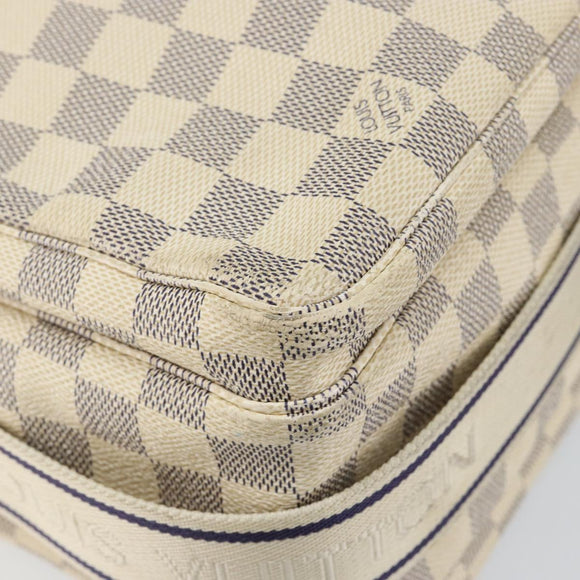 LOUIS VUITTON Damier Azur Naviglio Shoulder Bag N51189 LV Auth BA6690
