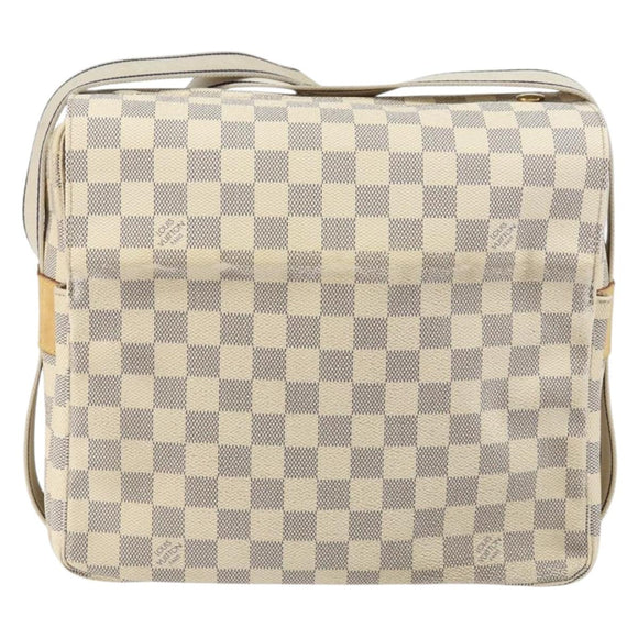 LOUIS VUITTON Damier Azur Naviglio Shoulder Bag N51189 LV Auth BA6690