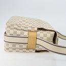 LOUIS VUITTON Damier Azur Naviglio Shoulder Bag N51189 LV Auth BA6690-3