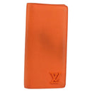 LOUIS VUITTON Aerogram Portefeuille Braza Long Wallet Orange M81153 Auth BA6692-1