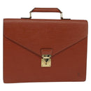 LOUIS VUITTON Epi Serviette Conseiller Briefcase Kenya Brown M54423 Auth BA6700-1