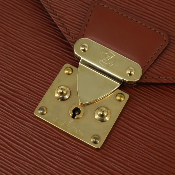 LOUIS VUITTON Epi Serviette Conseiller Briefcase Kenya Brown M54423 Auth BA6700