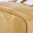 LOUIS VUITTON Monogram Vernis Houston Hand Bag Beige M91004 LV Auth BA6703-9