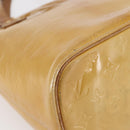 LOUIS VUITTON Monogram Vernis Houston Hand Bag Beige M91004 LV Auth BA6703-14