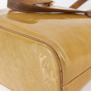 LOUIS VUITTON Monogram Vernis Houston Hand Bag Beige M91004 LV Auth BA6703-15