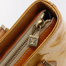 LOUIS VUITTON Monogram Vernis Houston Hand Bag Beige M91004 LV Auth BA6703-17