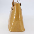LOUIS VUITTON Monogram Vernis Houston Hand Bag Beige M91004 LV Auth BA6703-4