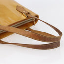 LOUIS VUITTON Monogram Vernis Houston Hand Bag Beige M91004 LV Auth BA6703-7