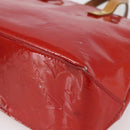 LOUIS VUITTON Monogram Vernis Reade PM Hand Bag Red Rouge M91088 LV Auth BA6708-9