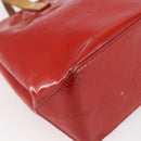 LOUIS VUITTON Monogram Vernis Reade PM Hand Bag Red Rouge M91088 LV Auth BA6708-16