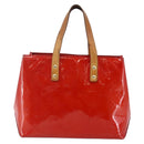 LOUIS VUITTON Monogram Vernis Reade PM Hand Bag Red Rouge M91088 LV Auth BA6708-13