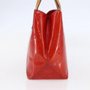 LOUIS VUITTON Monogram Vernis Reade PM Hand Bag Red Rouge M91088 LV Auth BA6708-3