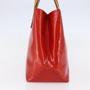 LOUIS VUITTON Monogram Vernis Reade PM Hand Bag Red Rouge M91088 LV Auth BA6708-4