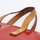 LOUIS VUITTON Monogram Vernis Reade PM Hand Bag Red Rouge M91088 LV Auth BA6708-8