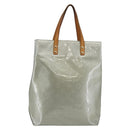 LOUIS VUITTON Monogram Vernis Reade MM Hand Bag Gris M91142 LV Auth BA6709-1