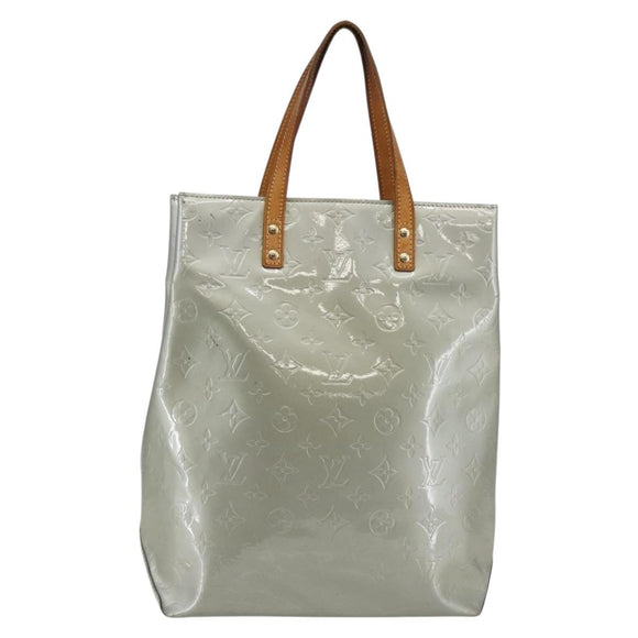 LOUIS VUITTON Monogram Vernis Reade MM Hand Bag Gris M91142 LV Auth BA6709