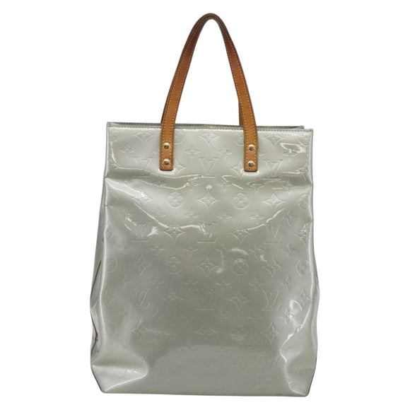 LOUIS VUITTON Monogram Vernis Reade MM Hand Bag Gris M91142 LV Auth BA6709