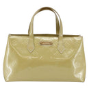LOUIS VUITTON Monogram Vernis Wilshire PM Hand Bag Broncorail M91452 Auth BA6711-13