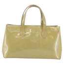 LOUIS VUITTON Monogram Vernis Wilshire PM Hand Bag Broncorail M91452 Auth BA6711-2