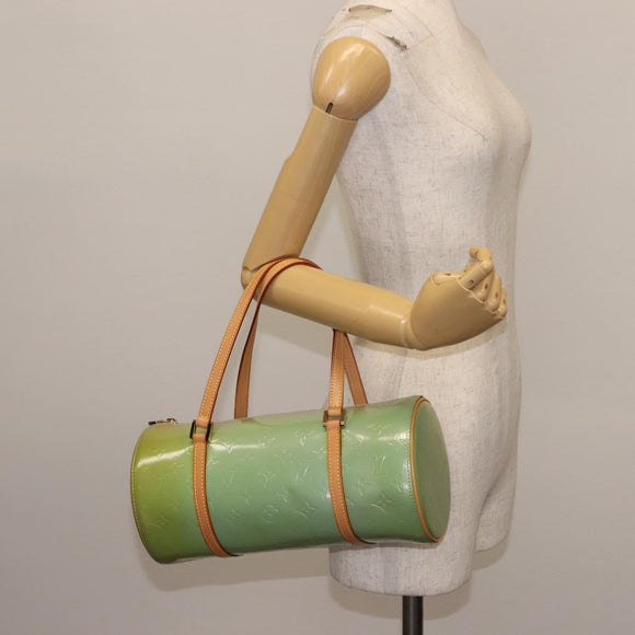 LOUIS VUITTON Monogram Vernis Bedford Hand Bag Baby Blue M91007 LV Auth BA6714