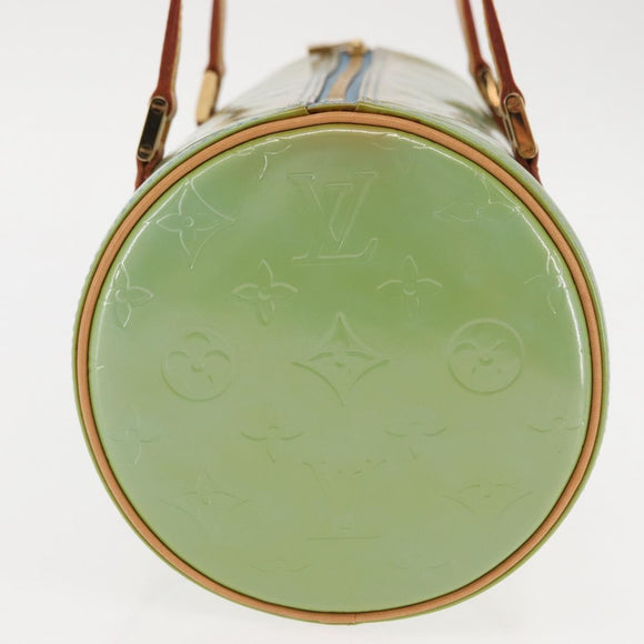 LOUIS VUITTON Monogram Vernis Bedford Hand Bag Baby Blue M91007 LV Auth BA6714