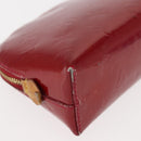LOUIS VUITTON Monogram Vernis Pochette Pouch Rose Indian M90009 LV Auth BA6716-15