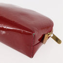 LOUIS VUITTON Monogram Vernis Pochette Pouch Rose Indian M90009 LV Auth BA6716-16