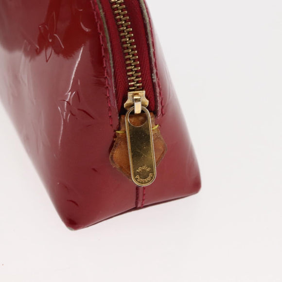 LOUIS VUITTON Monogram Vernis Pochette Pouch Rose Indian M90009 LV Auth BA6716