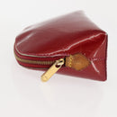 LOUIS VUITTON Monogram Vernis Pochette Pouch Rose Indian M90009 LV Auth BA6716-4