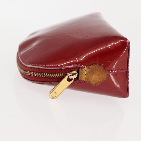 LOUIS VUITTON Monogram Vernis Pochette Pouch Rose Indian M90009 LV Auth BA6716