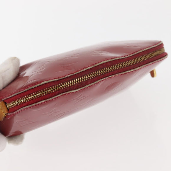 LOUIS VUITTON Monogram Vernis Pochette Pouch Rose Indian M90009 LV Auth BA6716