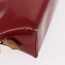 LOUIS VUITTON Monogram Vernis Pochette Pouch Rose Indian M90009 LV Auth BA6716-7