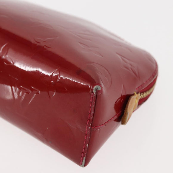 LOUIS VUITTON Monogram Vernis Pochette Pouch Rose Indian M90009 LV Auth BA6716