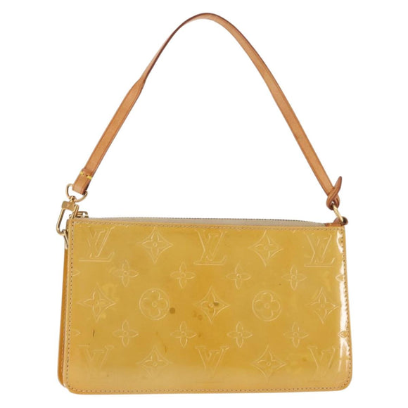 LOUIS VUITTON Monogram Vernis Lexington Pouch Beige M91010 LV Auth BA6717