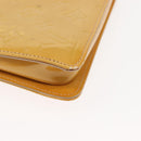 LOUIS VUITTON Monogram Vernis Lexington Pouch Beige M91010 LV Auth BA6717-15