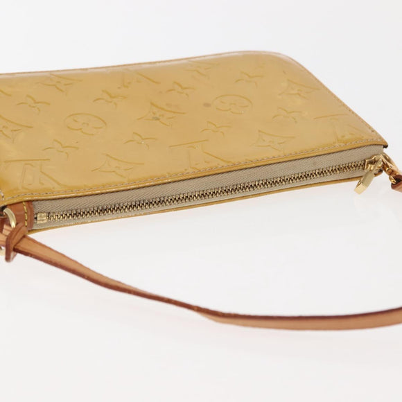 LOUIS VUITTON Monogram Vernis Lexington Pouch Beige M91010 LV Auth BA6717