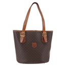 CELINE Macadam Canvas Tote Bag PVC Leather Brown Auth BA6719-1
