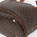 CELINE Macadam Canvas Tote Bag PVC Leather Brown Auth BA6719-8