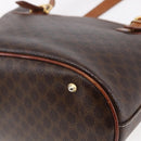 CELINE Macadam Canvas Tote Bag PVC Leather Brown Auth BA6719-16