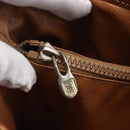 CELINE Macadam Canvas Tote Bag PVC Leather Brown Auth BA6719-10