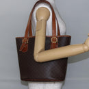 CELINE Macadam Canvas Tote Bag PVC Leather Brown Auth BA6719-24