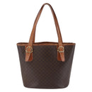 CELINE Macadam Canvas Tote Bag PVC Leather Brown Auth BA6719-2