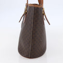 CELINE Macadam Canvas Tote Bag PVC Leather Brown Auth BA6719-4