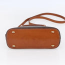 CELINE Macadam Canvas Hand Bag PVC Leather 2way Brown Auth BA6720-5