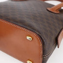 CELINE Macadam Canvas Hand Bag PVC Leather 2way Brown Auth BA6720-15