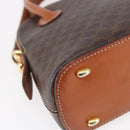 CELINE Macadam Canvas Hand Bag PVC Leather 2way Brown Auth BA6720-16