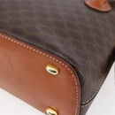 CELINE Macadam Canvas Hand Bag PVC Leather 2way Brown Auth BA6720-17