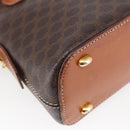 CELINE Macadam Canvas Hand Bag PVC Leather 2way Brown Auth BA6720-18