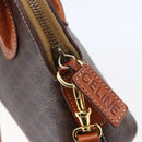 CELINE Macadam Canvas Hand Bag PVC Leather 2way Brown Auth BA6720-10